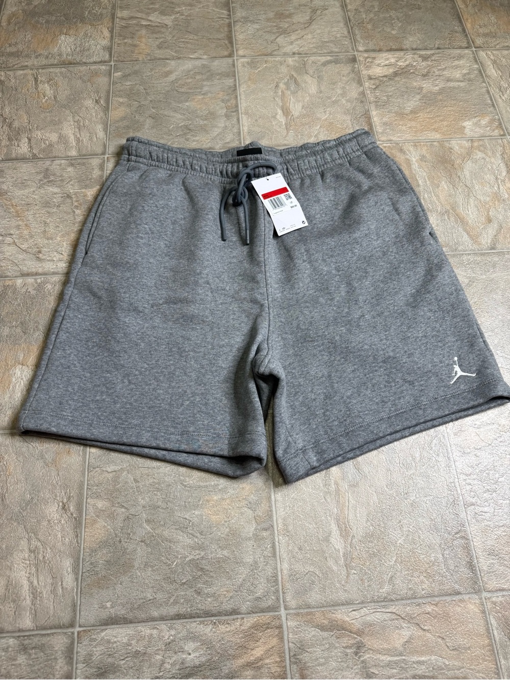 Air Jordan Brooklyn Fleece Jumpman Shorts Mens Size Large Gray FV7285-091 NWT